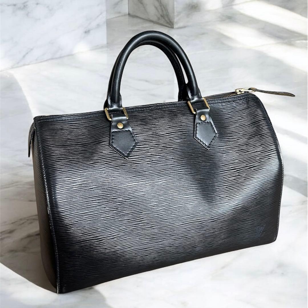 ルイヴィトン スピーディ 30 エピレザー ボストンバッグ ブラック