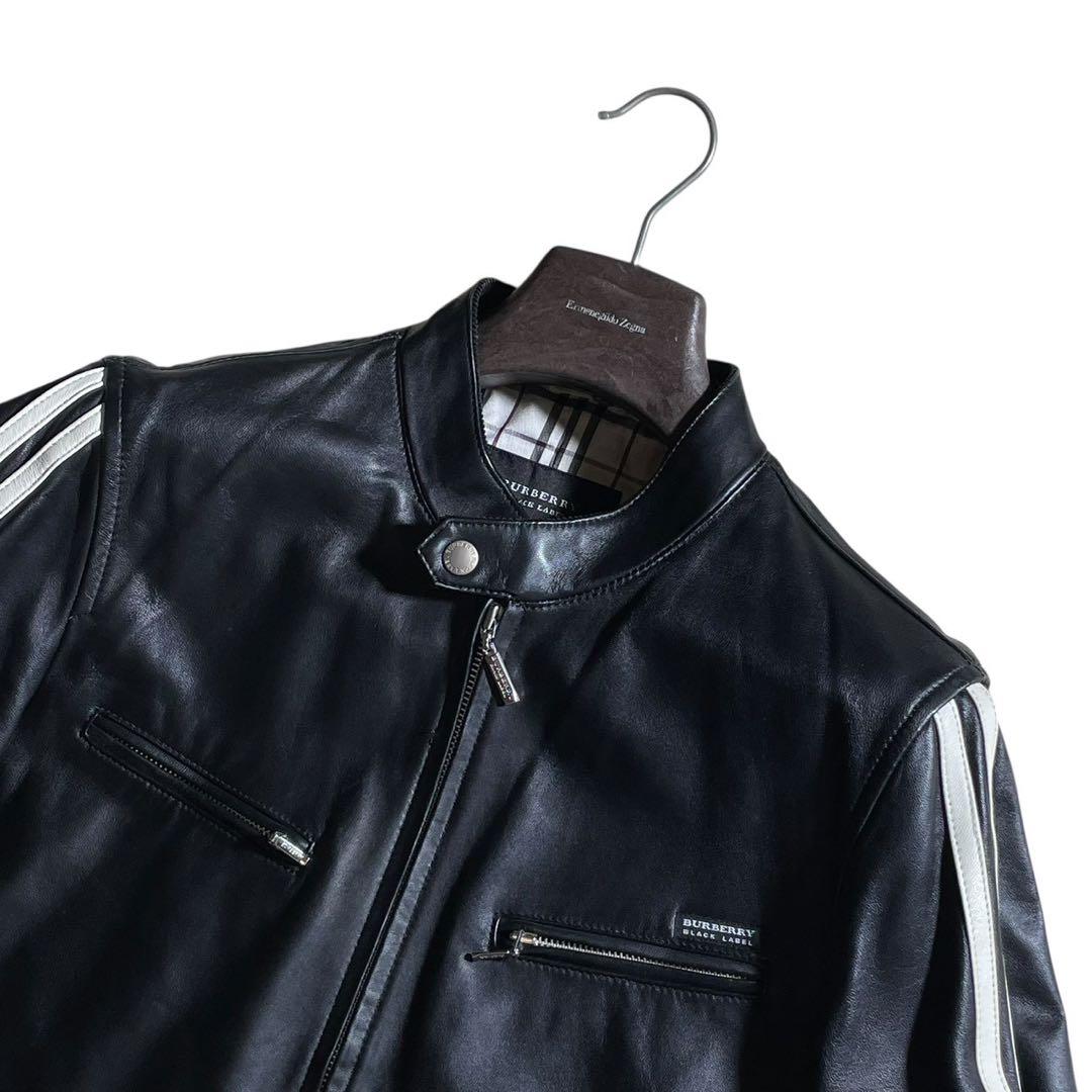 ①専用品バーバリーブラックレーベル ライダースジャケット ブルゾン