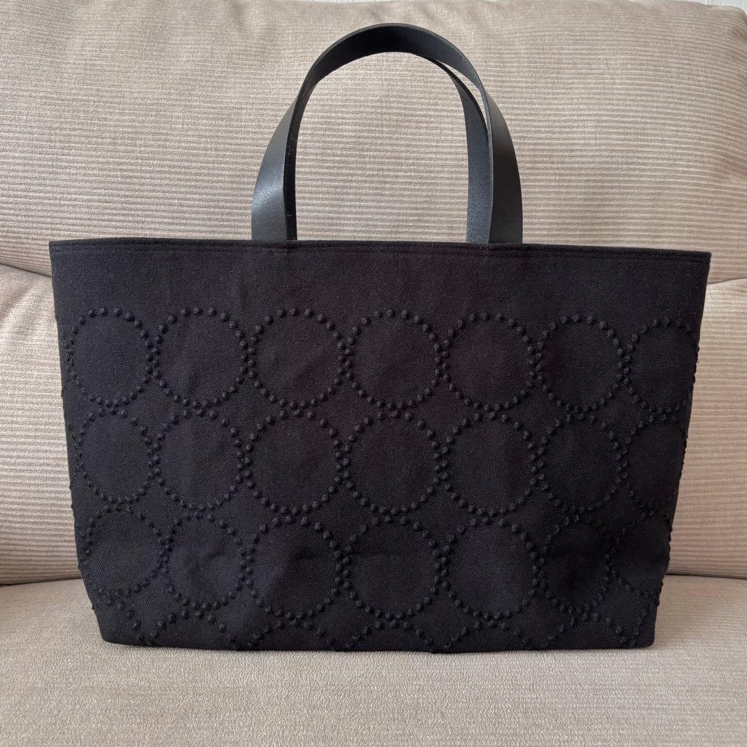 新品未使用 ミナペルホネン dop タンバリン ブラック トートバッグ