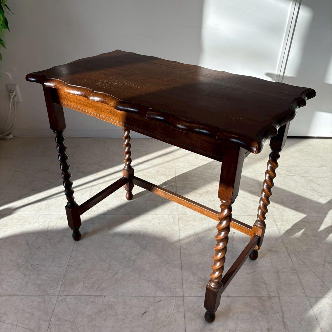 イギリス アンティーク ツイストレッグ サイドテーブル 店舗什器