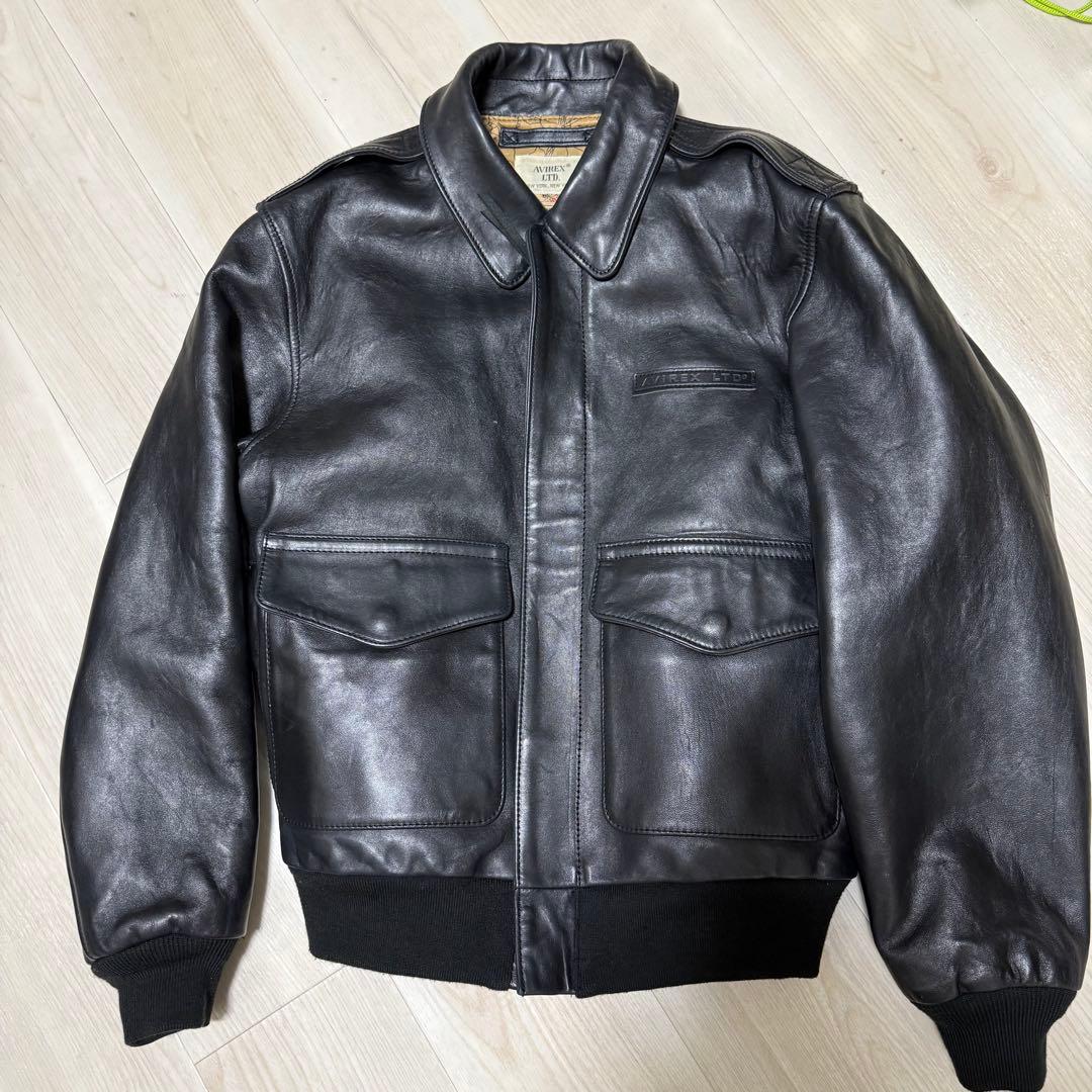 【美品】Avirex A-2フライトジャケット　アンティークラムレザー　ブラック 楽天市場】AVIREX 公式通販｜A-2 FLIGHT JACKET ANTIQUE LAMB / A-2