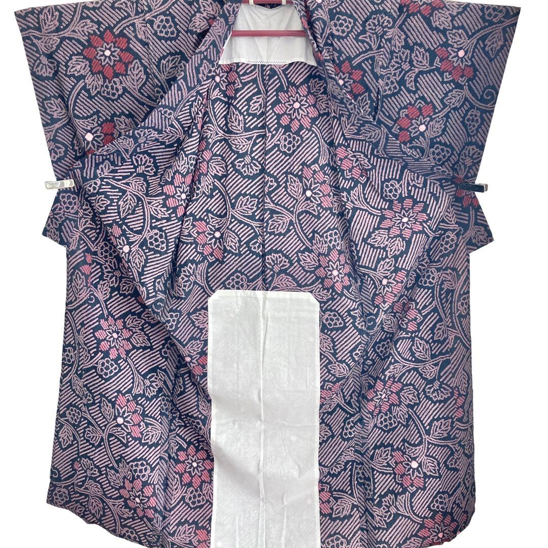 ☆みっこ 様専用☆™️91/33 身丈160 濃グレー ピンク 有松絞り 絞り