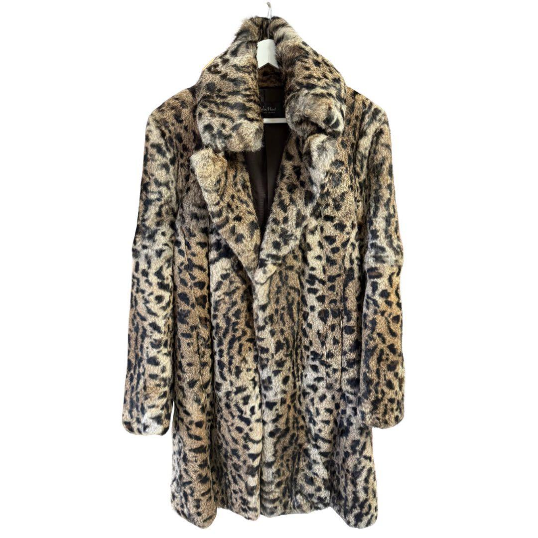 TORNADO MART 毛皮コート L ムートン ヒョウ柄 豹柄 リアルファー FOR SALE] Tornado Mart - Late 90s Micro-Velvet Leopard Fur Jacket