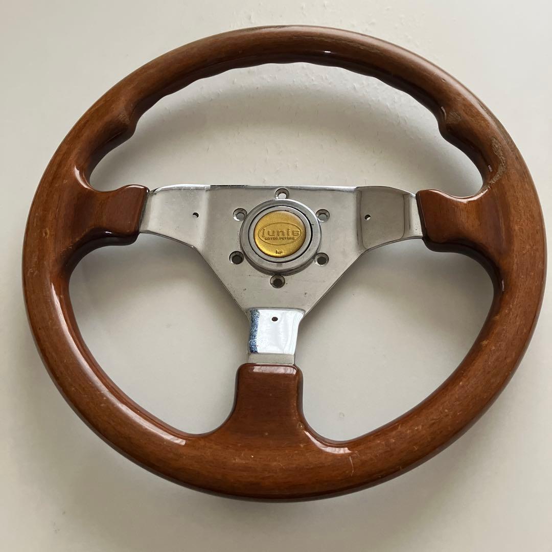 ジャニス junis ウッド ステアリング ホーンボタン付き 35 Φ - メルカリ