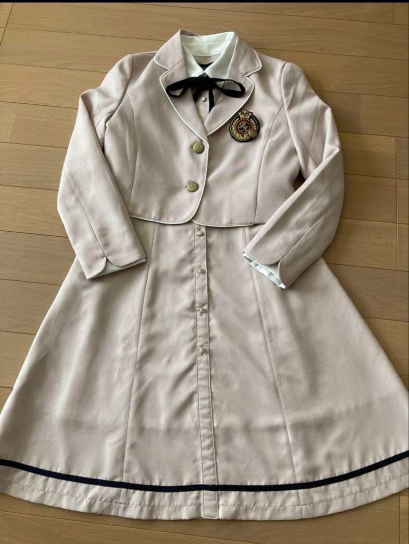 レピピアルマリオ　卒服　ベージュ ジャケット　ワンピース　リボン 楽天市場】【卒服2025】セーラージャケット repipi armario