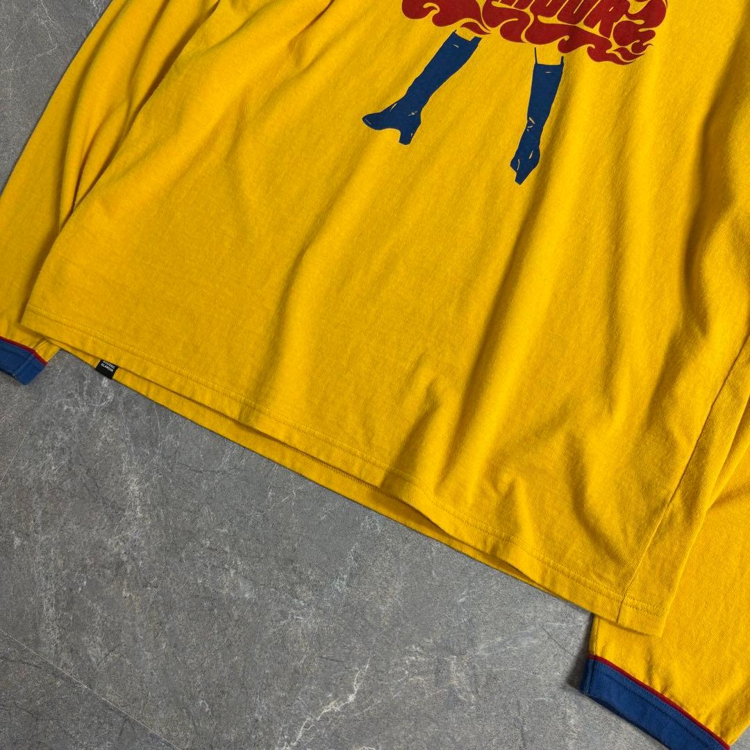 HYSTERIC GLAMOUR リンガーロングTシャツ ヒスガール イエロー