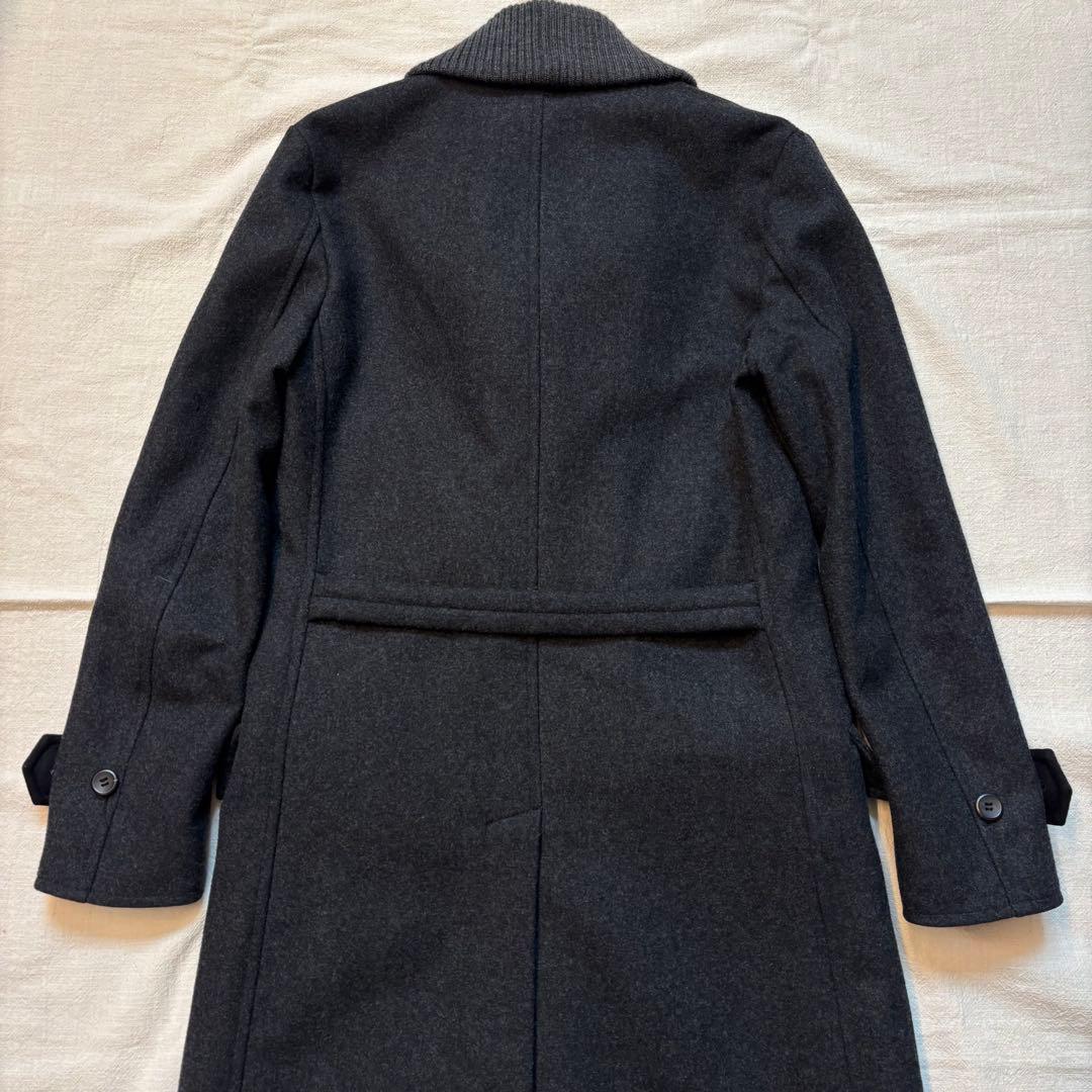 美品】VADEL ヴァデルショールカラーニット襟 ウールコート 日本製 46