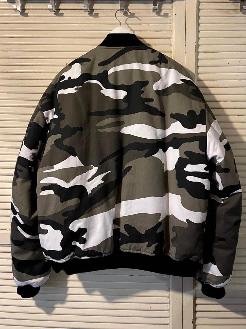 FOSTEX GARMENTS 迷彩 MA-1 ボンバージャケット 白黒 XXL - メルカリ
