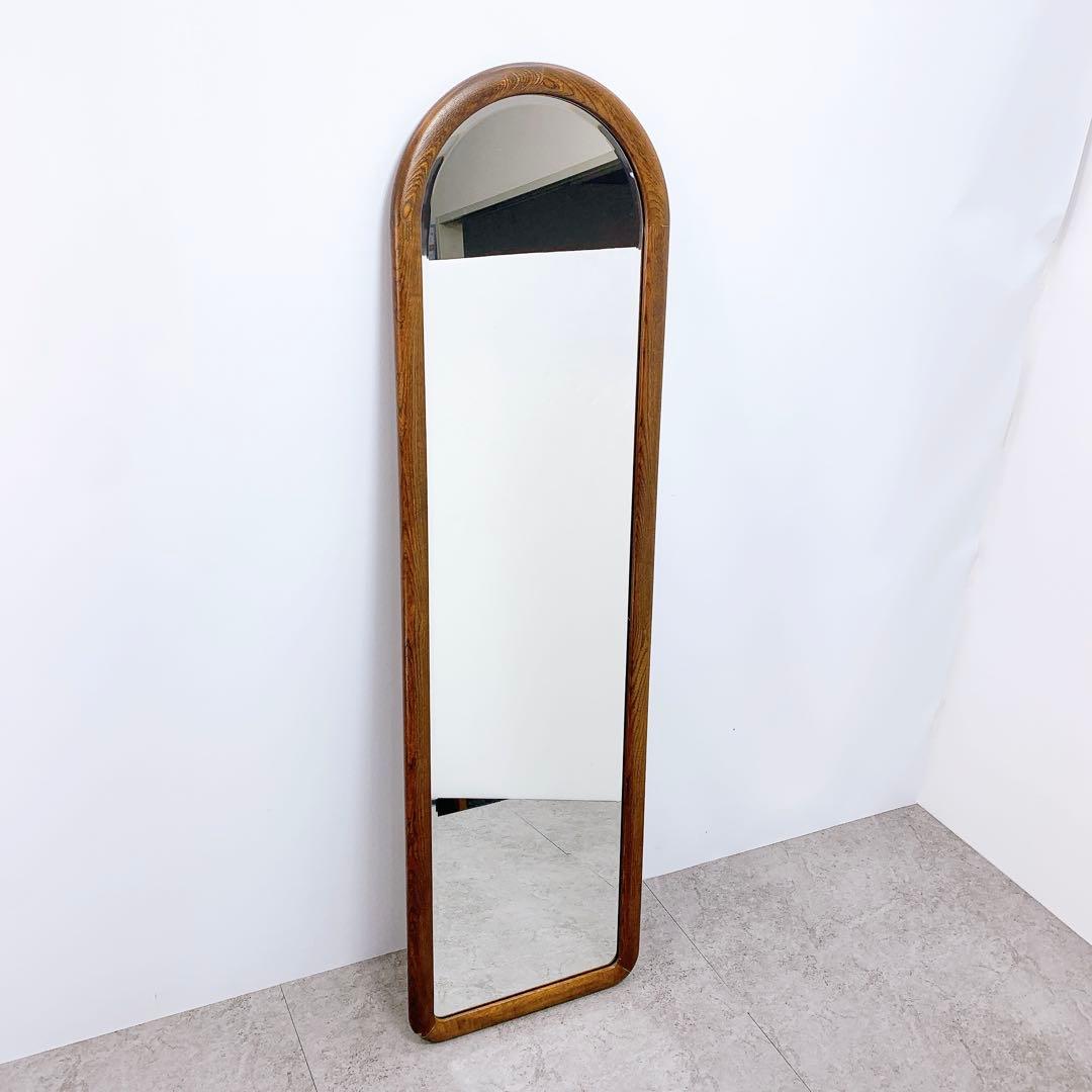 カリモク ウォール ミラー 姿見 木製 壁掛け 鏡 - メルカリ