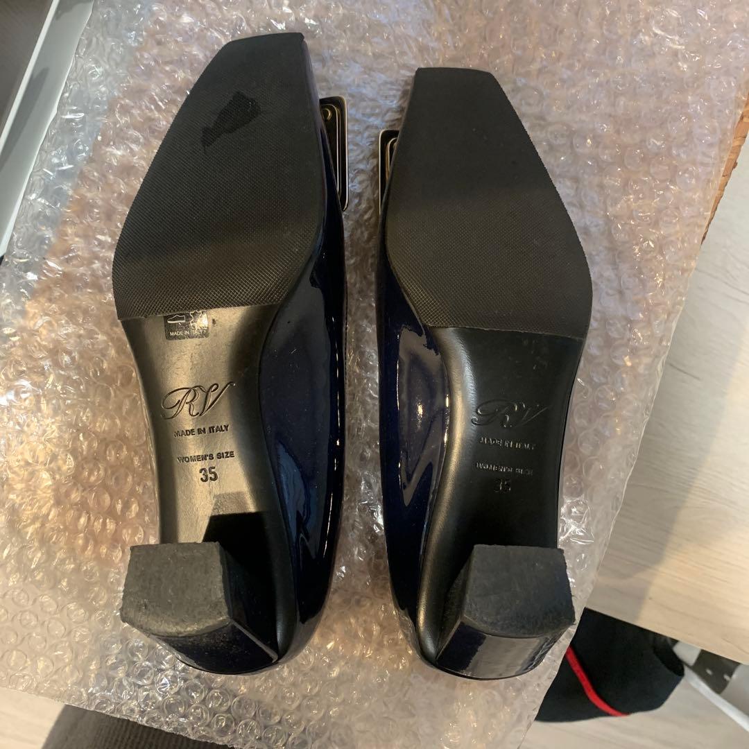 Roger Vivier ネイビー エナメル パンプス サイズ35 - メルカリ