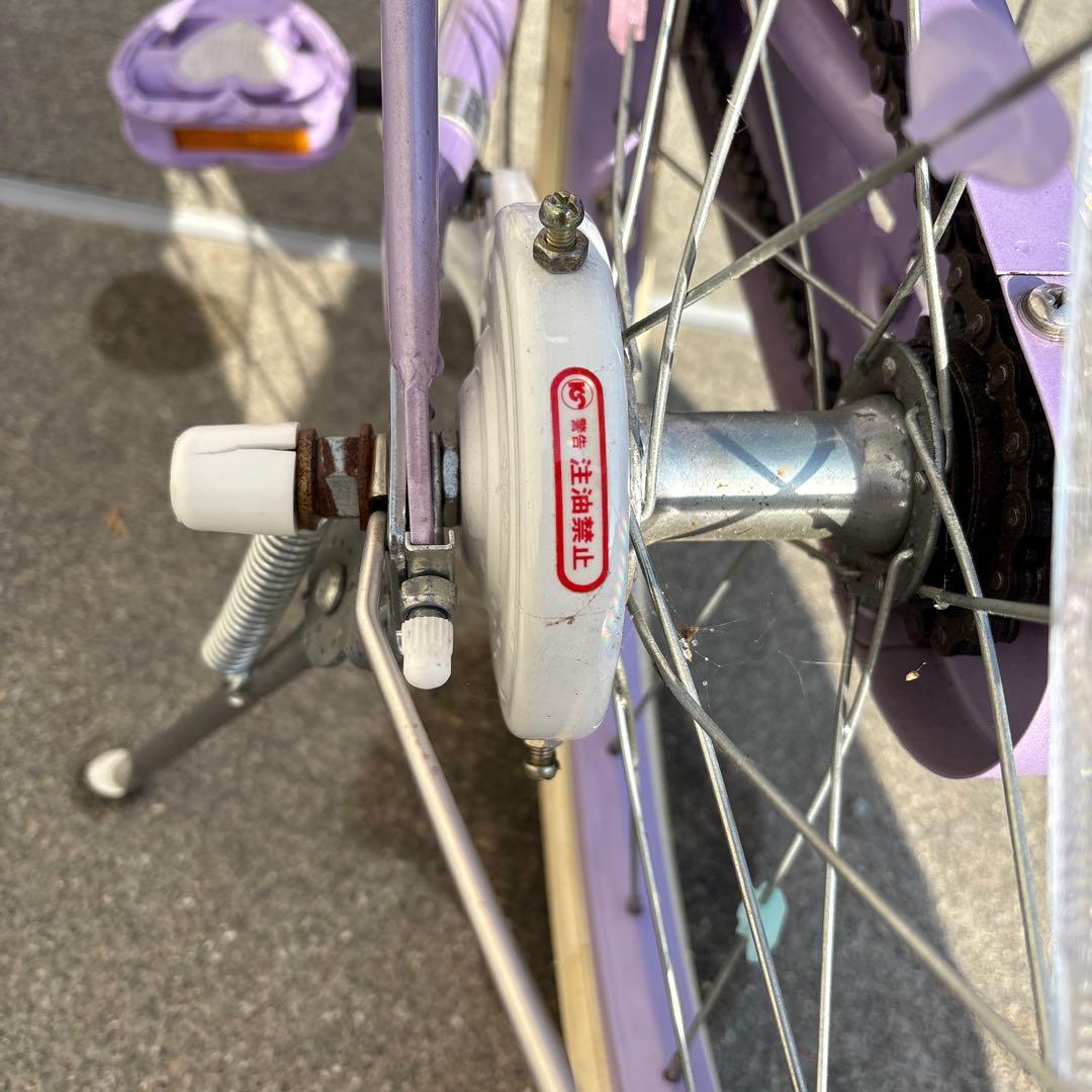 幼児用自転車 紫色とピンク色 メゾピアノ アサヒサイクル 18インチ