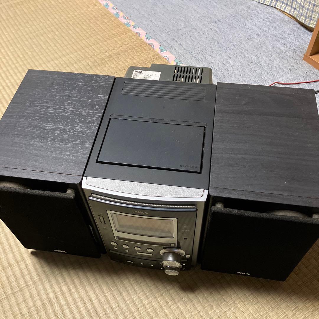 AIWA CD.MDコンポ 黒 XR-MJ10 - メルカリ