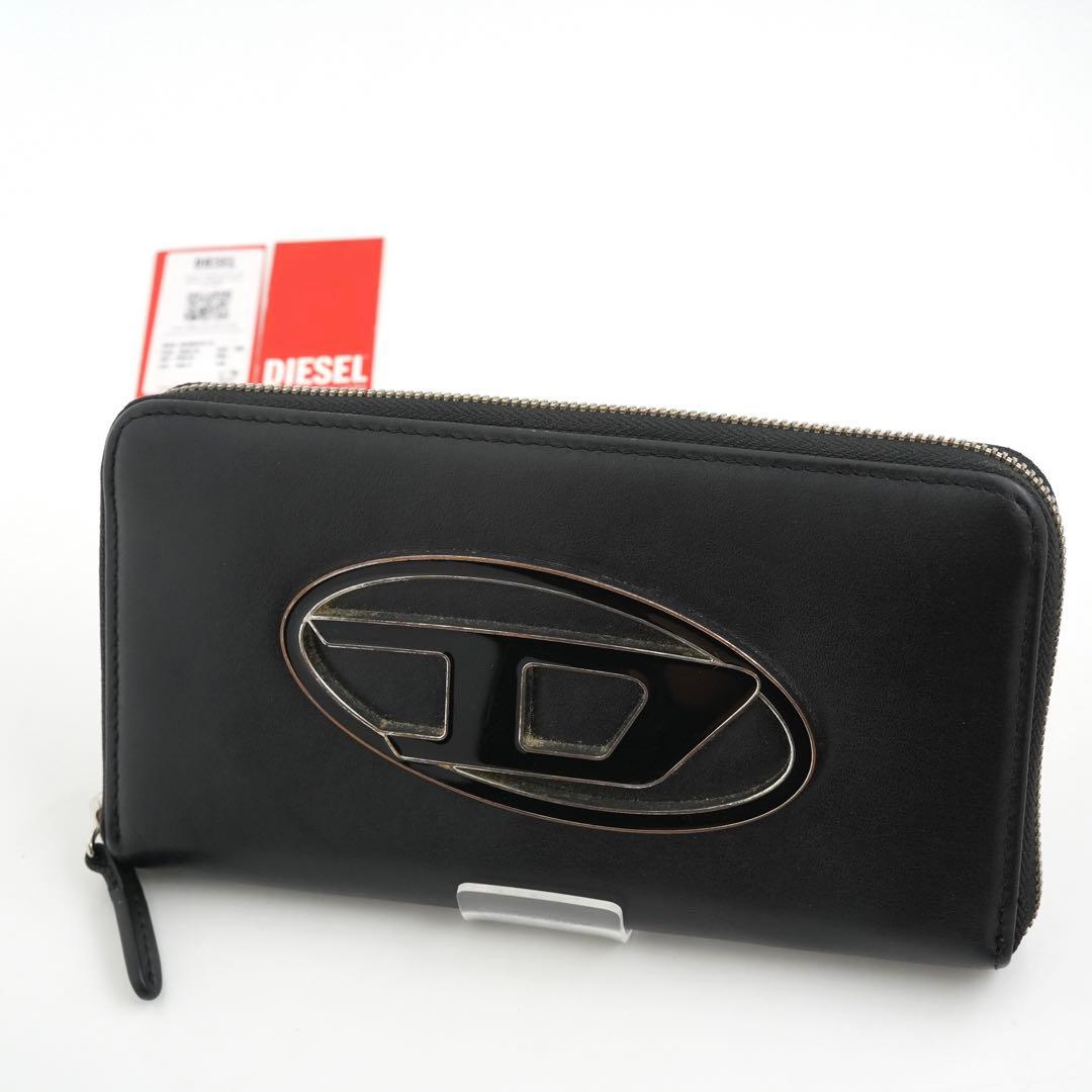 ✨ほぼ未使用✨DIESEL 長財布 Dロゴ ラウンドファスナー ブラック 即