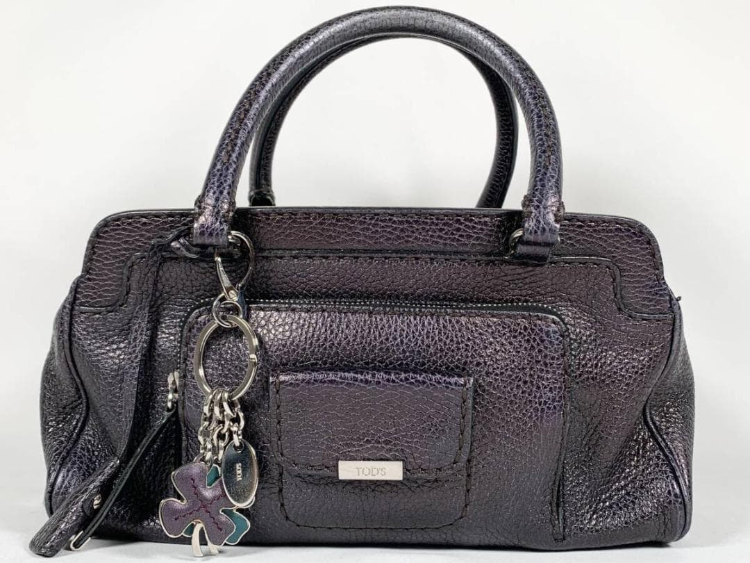 m-fujii【正規品】美品 トッズ レザー ハンドバッグ チャーム 2点 TOD'S（トッズ） ハンドバッグ レディース ロゴ チャーム レザー 2WAY