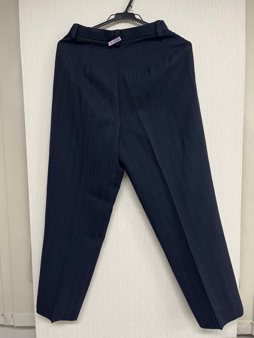ネイビー ストライプ スラックス サイズ11号 - メルカリ