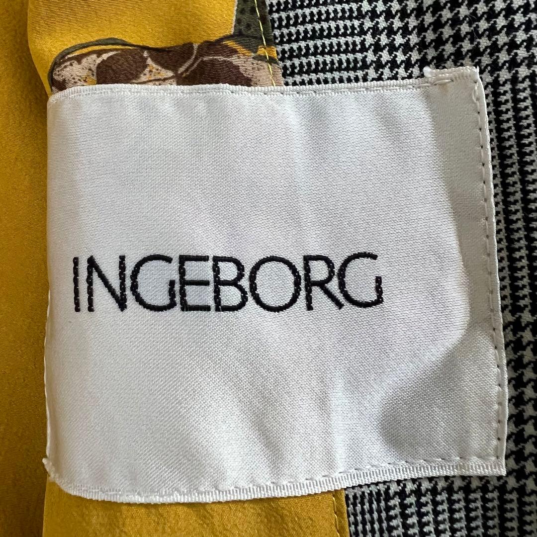 美品】インゲボルグ ピンクハウス グレンチェック 裏地総柄 チェスター