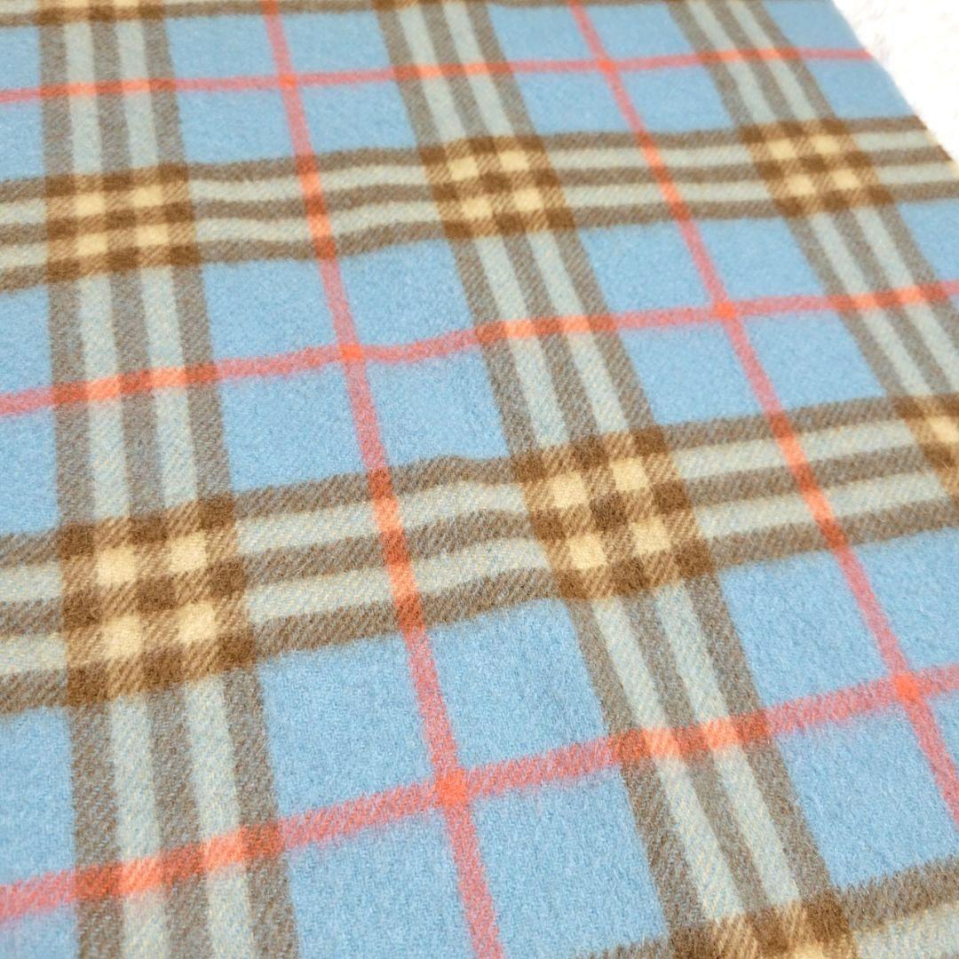 極美品】Burberrys バーバリー マフラー カシミヤ イングランド 青