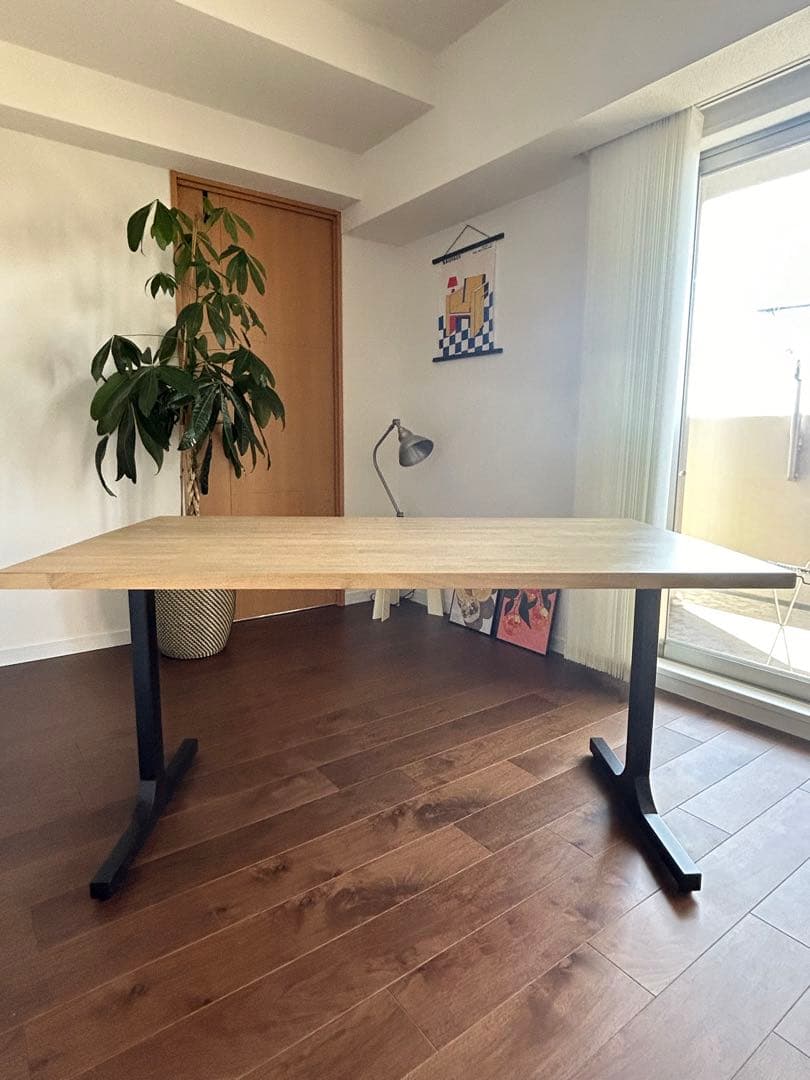 kanademono ダイニングテーブル ラバーウッドA 140×80 ダイニングテーブル3・5点セット[A] ラバーウッド ナチュラル × Black