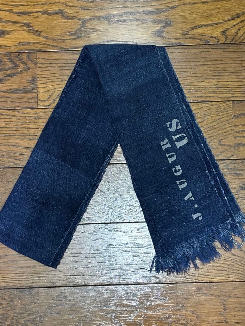 美品】ジュディーオーガー/J.AUGUR /ヴィンテージデニム生地/マフラー