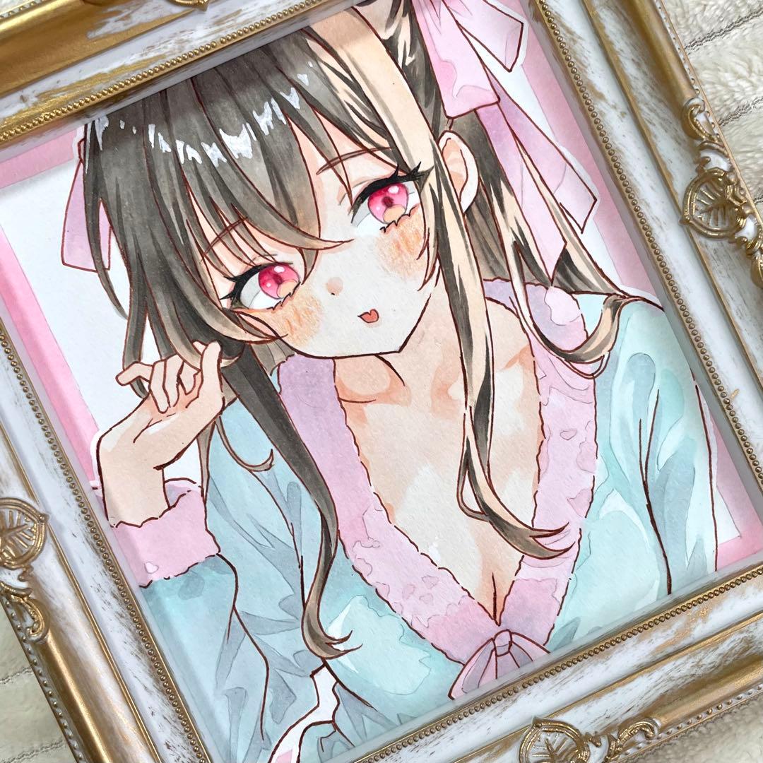 小色紙】 手描き アナログ オリジナル イラスト - メルカリ