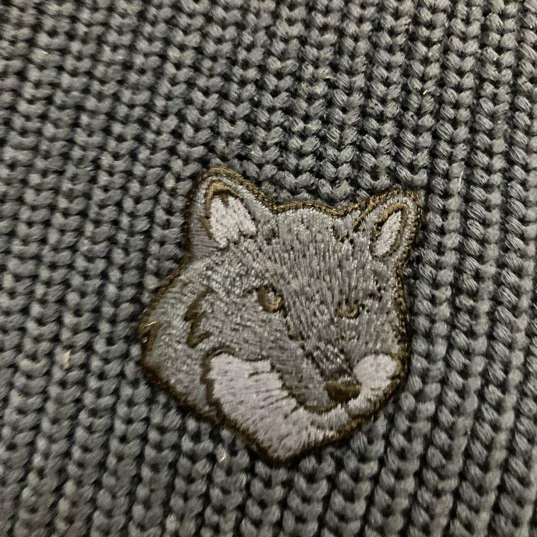 本日セール】MAISON KITSUNÉ ネイビー ジップアップニット XS - メルカリ