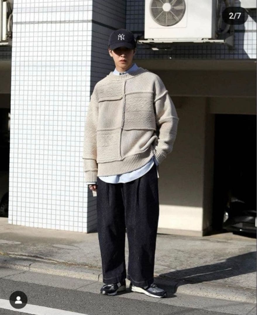 【Name.】21AW PATCHWORK KNIT SWEATER 3 Name.】PATCHWORK KNIT SWEATER | CIENTO BLOG