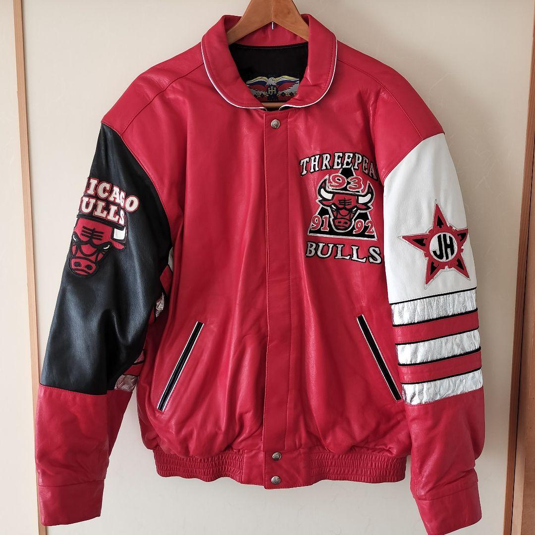 90s ジェフハミルトン シカゴブルズ1993チャンピオン レザージャケット