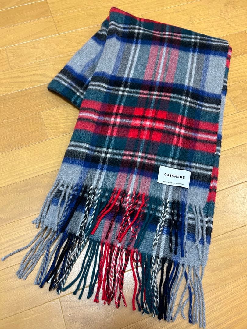 BEAUTY&YOUTH ユナイテッドアローズ　カシミヤ大判ストール　チェック BEAUTY＆YOUTH UNITED ARROWS ストール カシミヤ チェック ストール