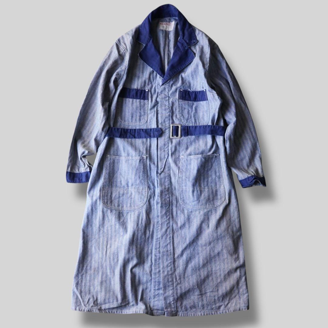 80's~90's ヘリンボーンワークコート ショップコート 雰囲気系 ボロ ヘリンボーンビックカラーコート | コート | NOELA OFFICIAL WEB STORE