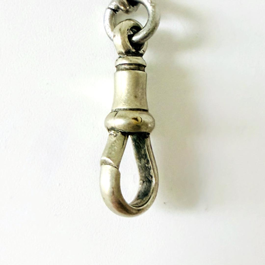 1920年☆英国☆アルバートチェーン/純銀製/アンティーク - メルカリ