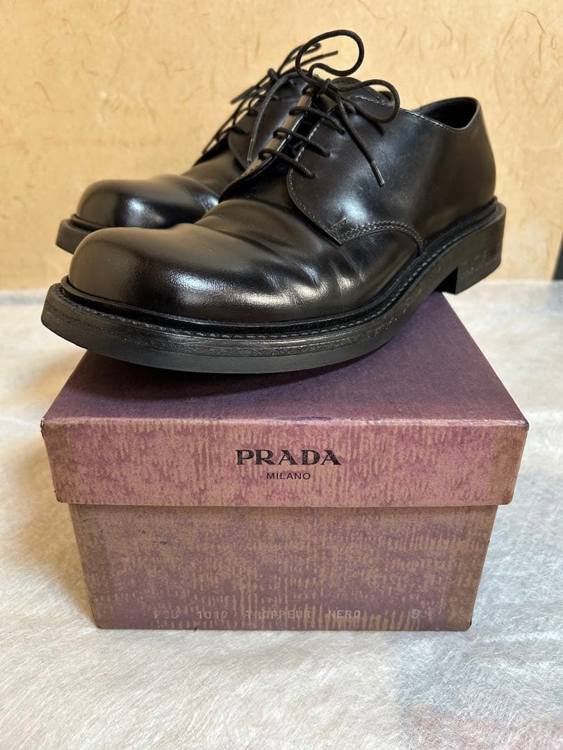 PRADA プラダ　レザー　シューズ　ブラック　27.0cm