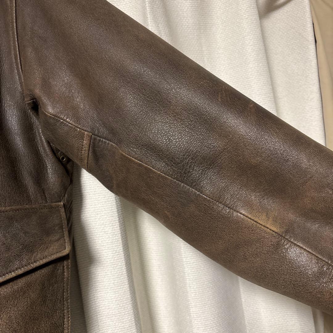 L.L.Bean レザーフライトジャケット 襟ボア G-1型　MからL相当