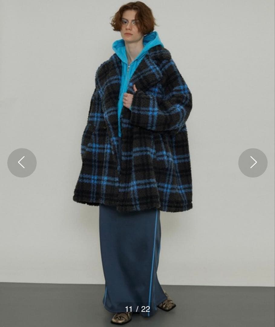 激レア】MAISON SPECIAL♡チェックボアオーバーコート - メルカリ