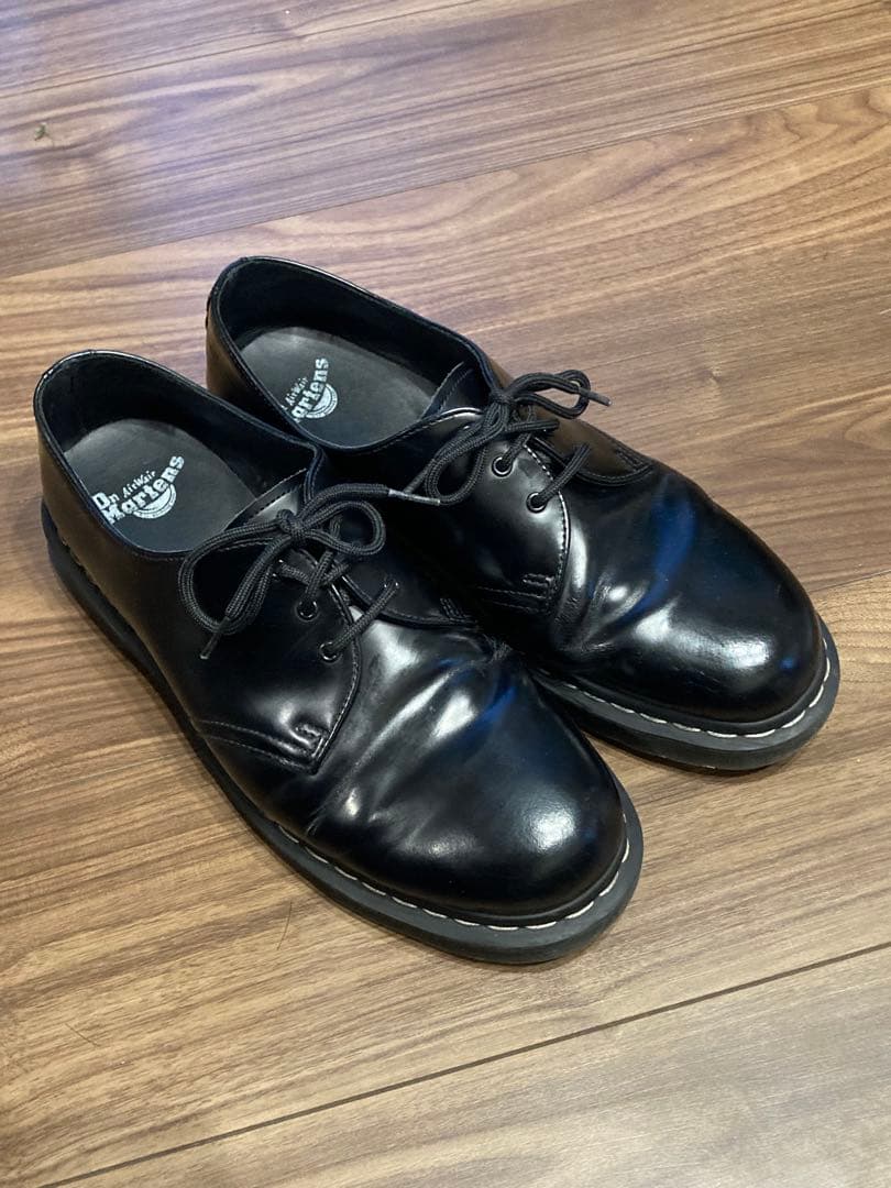 4*6様 Dr. Martens ブラック 3ホール　UK10 ホワイトステッチ 1461 WHITE STITCH 3 ホール シューズ
