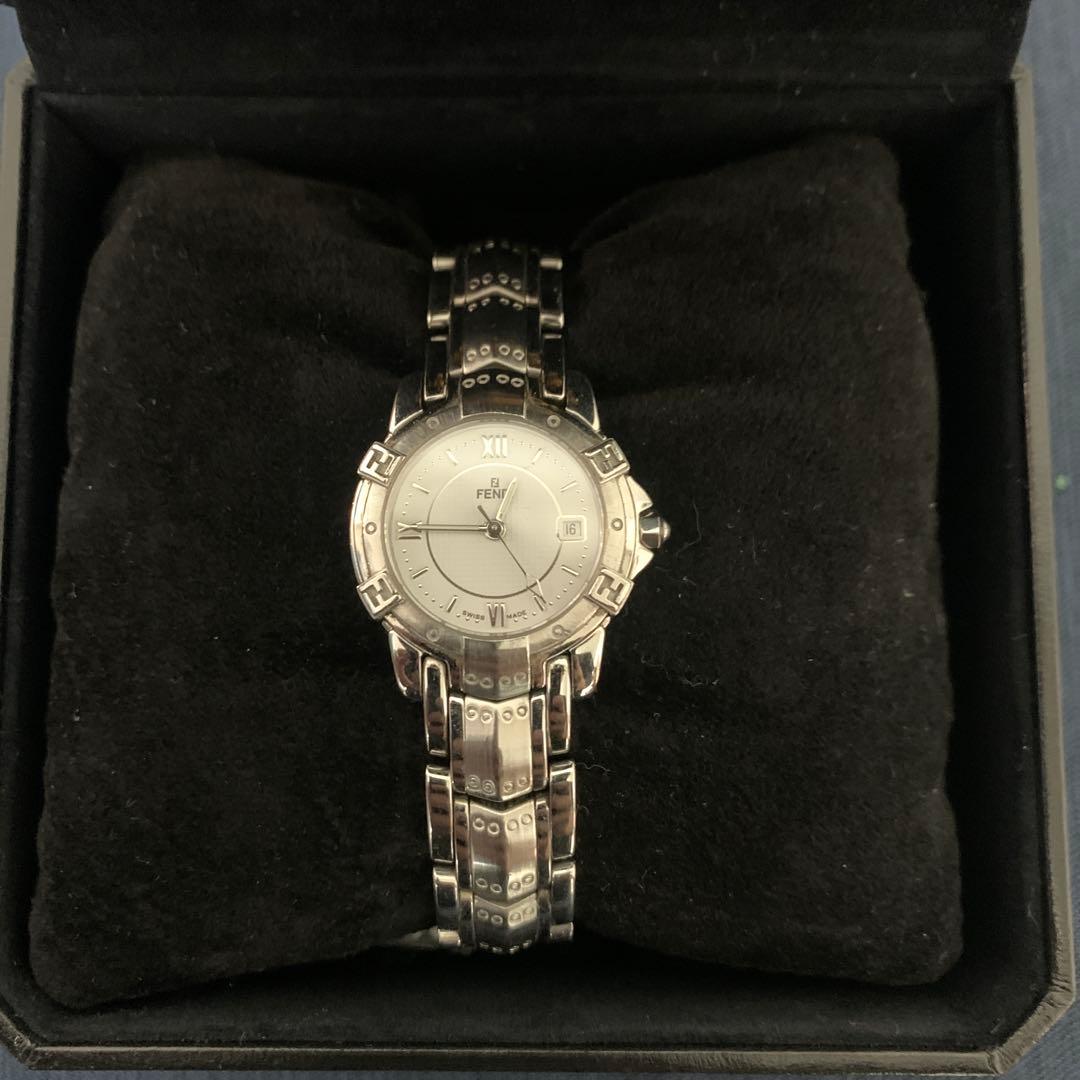 FENDI 美品 レディース 腕時計 クオーツ 3500L FENDI フェンディ レディース腕時計 クアドロミニ クオーツ シルバー