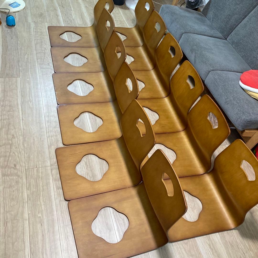 まとめ売り　木製座椅子　12脚セット　曲げ座椅子　和座椅子　旅館　座敷　② 楽天市場】【スーパーセール開催中☆】和座椅子 木製 4脚セット