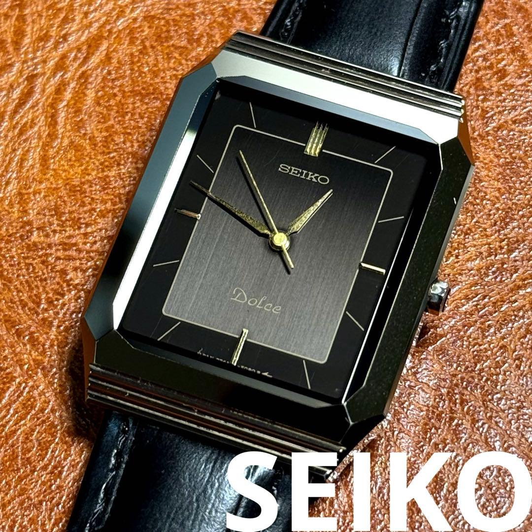 A204 希少 稼動品 SEIKO DOLCE スクエア型 80年代ヴィンテージ - メルカリ