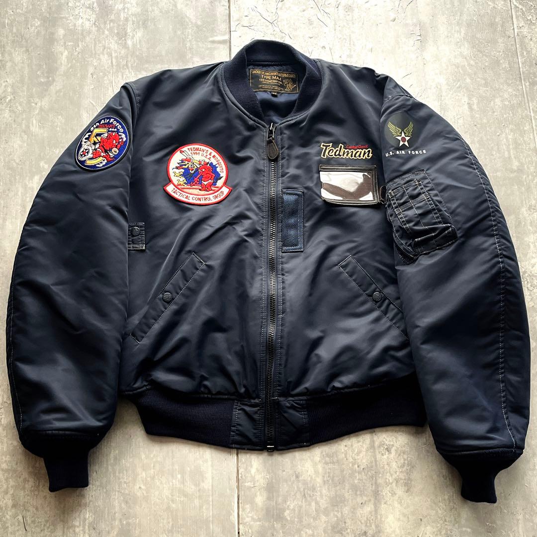 TEDMAN フライトジャケット MA-1 ミリタリー 軍物 42 ワッペン - メルカリ