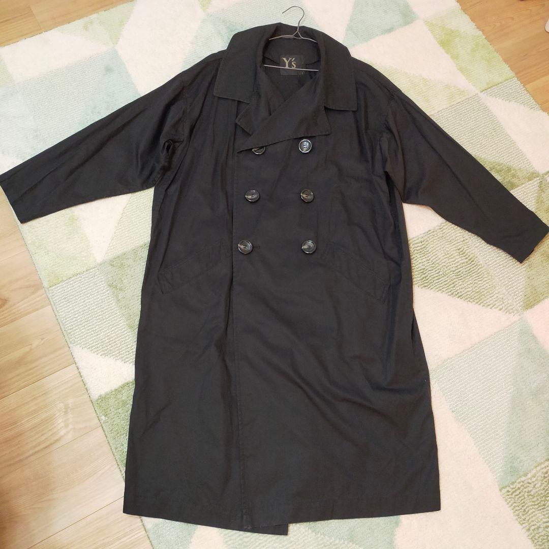 ワイズ ヨウジヤマモト Y's ヴィンテージ コットン トレンチコート 黒