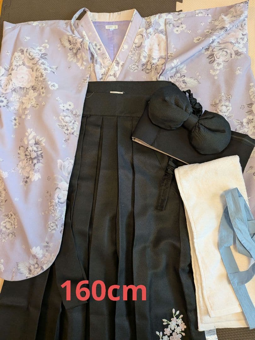 中古美品※キャサリンコテージ 袴のセット 紐付き補正タオル 160cm 卒業