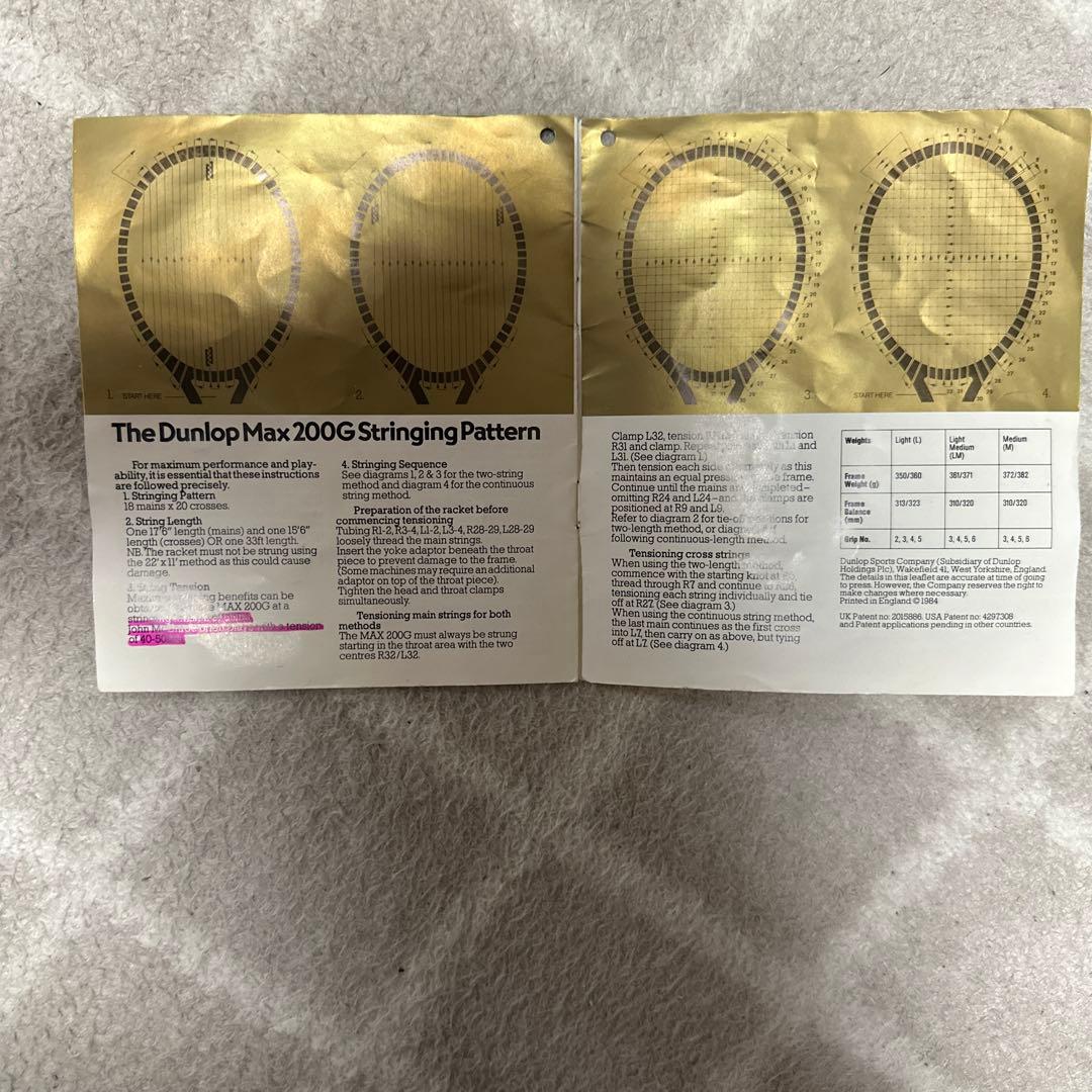 超稀少】英国製 ダンロップ MAX200G ジョンマッケンロー使用モデル80s
