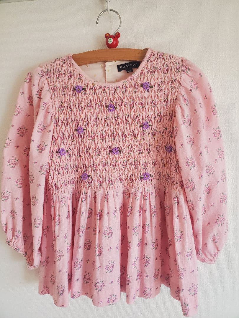 トップス Bonjour diary handsmock blouse 8y Bonjour Handsmock blouse with crochet collar p