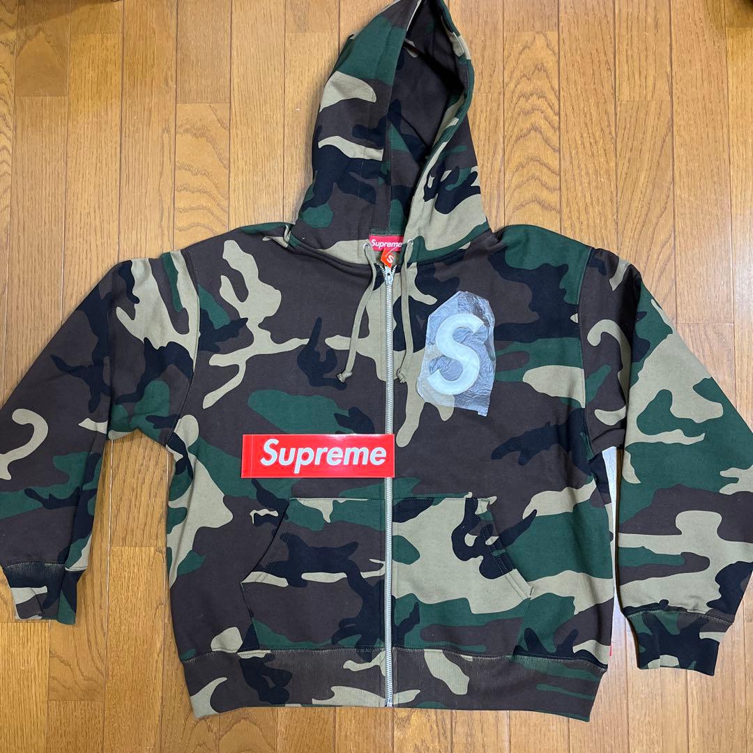 supreme s logo zip up hooded 25aw 迷彩パーカー - メルカリ