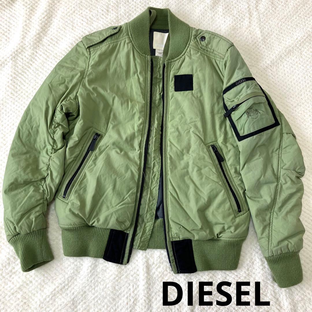 美品 DIESEL ブルゾン MA-1 カーキ 腕ポケット カーキ S〜M - メルカリ