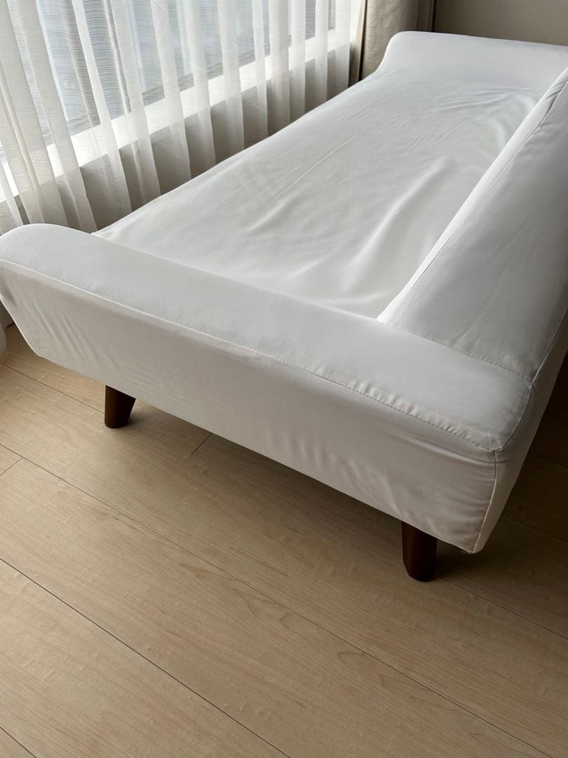 JSK様専用 高級家具POLISソファSOL2P ベージュ/オレンジ替カバー付き