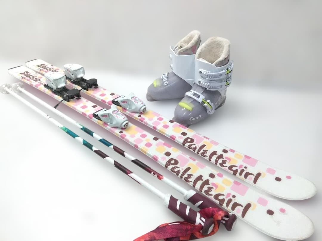 ジュニアスキー4点セット スワロー130cm ピュアコンシャス23cm ジュニアスキー4点セット スワロー130cm ピュアコンシャス23cm - メルカリ