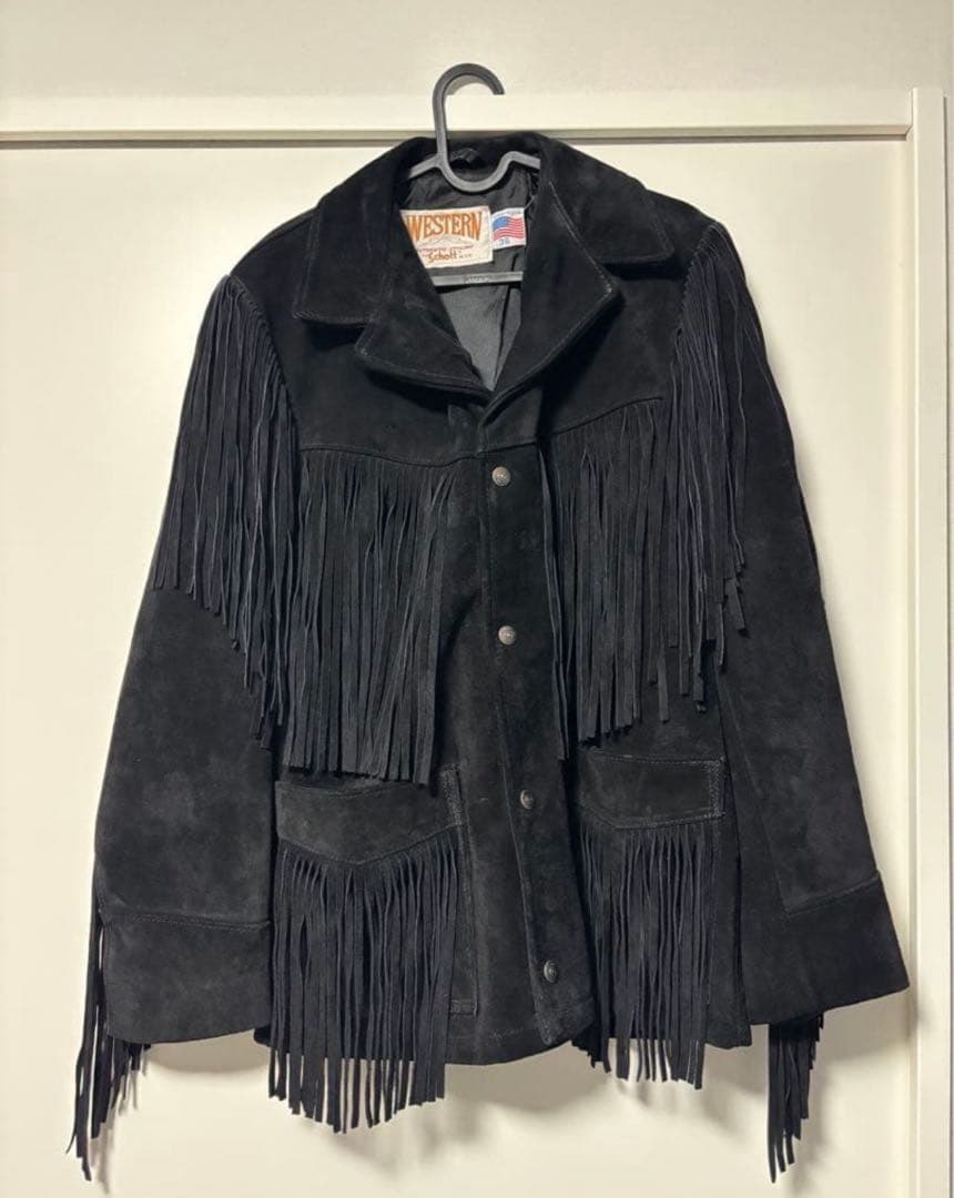 Schott WESTERN スエード フリンジジャケット 36 - メルカリ