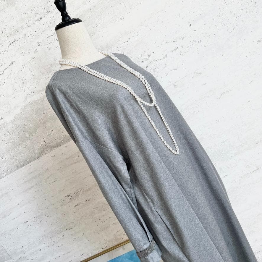 未使用☆FABIANA FILIPPI ☆モニーレ☆上質ウール☆ロングワンピース