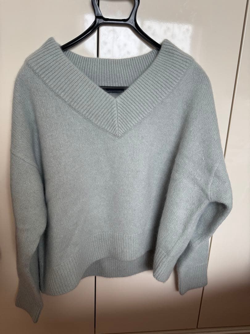 Noble 美品　ニット NOBLE（ノーブル） ニット セーター 2way地柄 レースアッププル