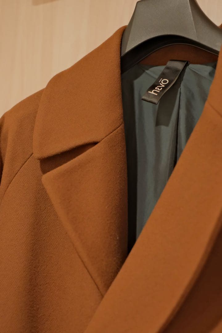 Hevo BRINDISIブリンディジ ブラウン チェスターコート サイズ48